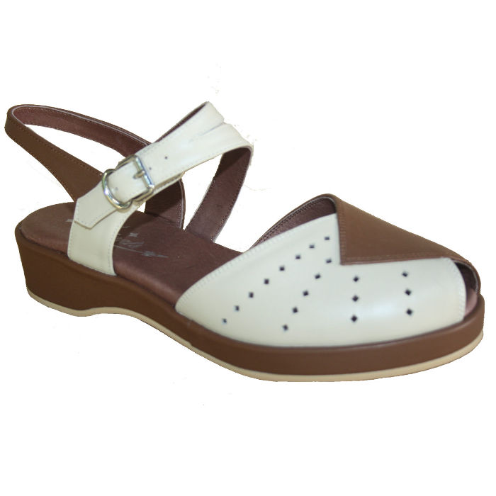 Flora Style - Brown & Cream Leather